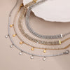 Wholesale Women's Fashion Retro Geometric Stainless Steel 18K Electroplated Jewelry Necklace And Bracelet