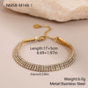 Wholesale Women's Fashion Retro Geometric Stainless Steel 18K Electroplated Jewelry Necklace And Bracelet