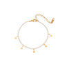 Wholesale Women's Fashion Retro Geometric Stainless Steel 18K Electroplated Jewelry Necklace And Bracelet