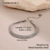 Wholesale Women's Fashion Retro Geometric Stainless Steel 18K Electroplated Jewelry Necklace And Bracelet