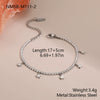 Wholesale Women's Fashion Retro Geometric Stainless Steel 18K Electroplated Jewelry Necklace And Bracelet