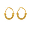 Wholesale Women's Fashion Retro Geometric Titanium Steel Round Twist Earrings With Electroplating