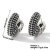 Wholesale Women's Fashion Retro Heart Shape Copper Inlaid Zircon Electroplated Earrings