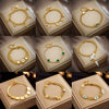 Wholesale Women's Fashion Retro Highend Titanium Steel Hollow Butterfly Pendant Bracelet With Electroplated Metal Chain