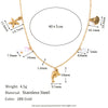 Wholesale Women's Fashion Retro Marine Style Animal Zodiac Stainless Steel 18K Gold Plated Pendant Necklace With O Chain
