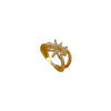 Wholesale Women's Fashion Ring Brass Gold Plated Open Star Crown Design