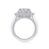 Wholesale Women's Fashion Ring Eggshaped Moissanite Inlaid 925 Silver