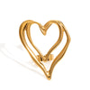 Wholesale Women's Fashion Ring Jewelry Stainless Steel Double Layer Hollow Love Geometric Electroplated