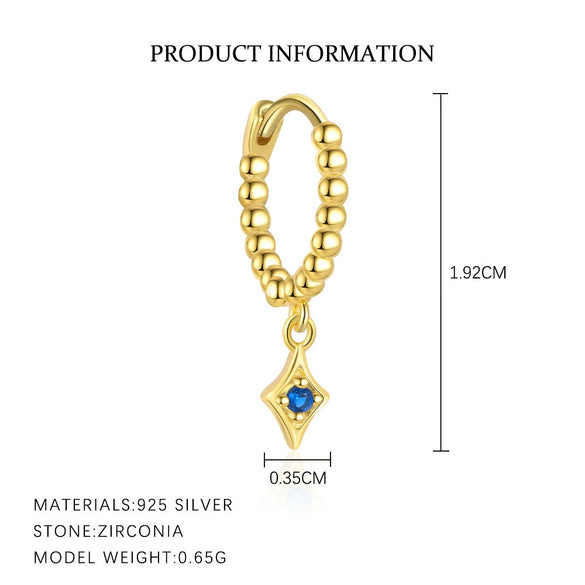 Wholesale Women's Fashion S925 Sterling Silver Star Shape Ultraflash Zircon Earrings With Natural Style