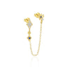 Wholesale Women's Fashion S925 Sterling Silver Star Shape Ultraflash Zircon Earrings With Natural Style