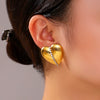 Wholesale Women's Fashion Shell Geometric Diamondencrusted Stainless Steel 18K Electroplated Earrings