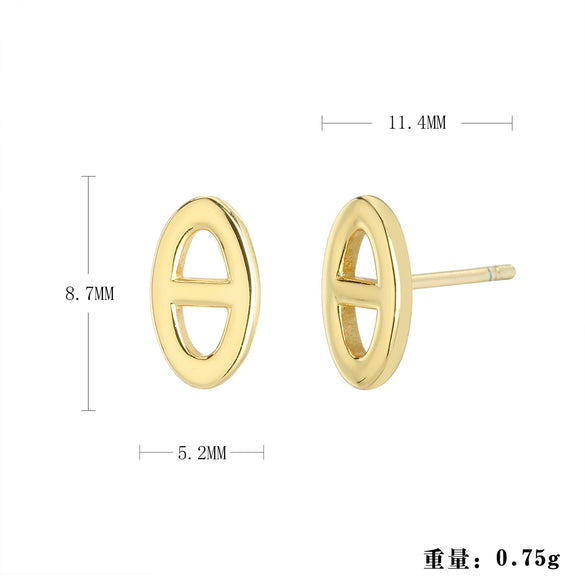 Wholesale Women's Fashion Silver Electroplated Geometric Earrings