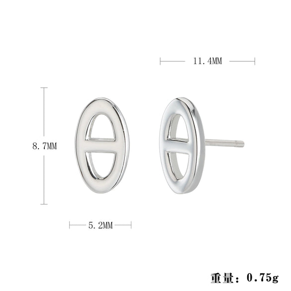 Wholesale Women's Fashion Silver Electroplated Geometric Earrings
