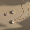 Wholesale Women's Fashion Silver Zircon Pendant Necklace With Geometric Pattern And Electroplating Process