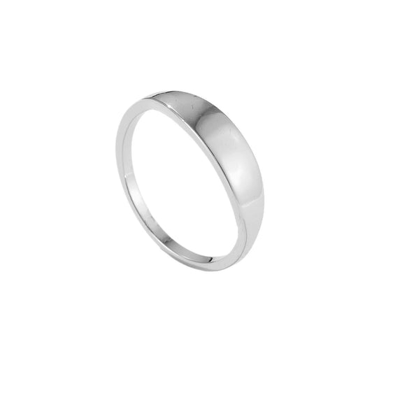 Wholesale Women's Fashion Simple Allmatch Light Luxury White Copper Ring With Geometric Design And Electroplating Treatment