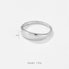 Wholesale Women's Fashion Simple Allmatch Light Luxury White Copper Ring With Geometric Design And Electroplating Treatment