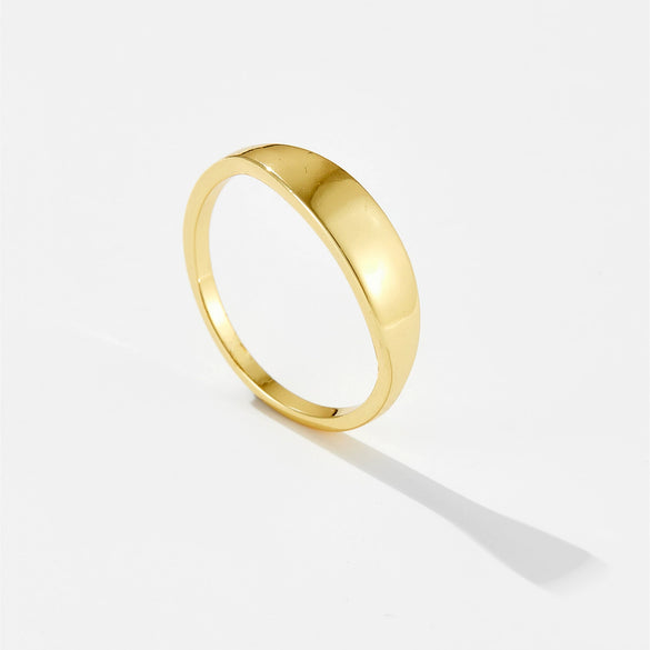 Wholesale Women's Fashion Simple Allmatch Light Luxury White Copper Ring With Geometric Design And Electroplating Treatment