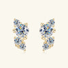 Wholesale Women's Fashion Simple Geometric Ushape Moissanite Earrings S925 Sterling Silver Electroplated