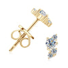 Wholesale Women's Fashion Simple Geometric Ushape Moissanite Earrings S925 Sterling Silver Electroplated