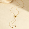 Wholesale Women's Fashion Simple Heart And Geometric Stainless Steel Pendant Necklace With Electroplating