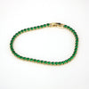 Wholesale Women's Fashion Simple Hip Hop Single Row Color Zircon Geometric Copper Bracelet