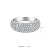 Wholesale Women's Fashion Simple Light Luxury White Copper Geometric Diamond Ring With Electroplating Process
