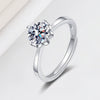 Wholesale Women's Fashion Simple Open Petal Ring S925 Sterling Silver Geometric Electroplating