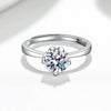 Wholesale Women's Fashion Simple Open Petal Ring S925 Sterling Silver Geometric Electroplating