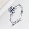 Wholesale Women's Fashion Simple Opening Adjustable S925 Sterling Silver Ring With Geometric Design And Electroplating