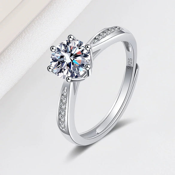 Wholesale Women's Fashion Simple Opening Adjustable S925 Sterling Silver Ring With Geometric Design And Electroplating