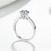 Wholesale Women's Fashion Simple Opening Adjustable S925 Sterling Silver Ring With Geometric Design And Electroplating
