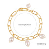 Wholesale Women's Fashion Simple Pearl Heartpatterned Electroplated Bracelet Jewelry
