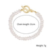 Wholesale Women's Fashion Simple Pearl Heartpatterned Electroplated Bracelet Jewelry