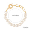 Wholesale Women's Fashion Simple Pearl Heartpatterned Electroplated Bracelet Jewelry