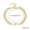 Wholesale Women's Fashion Simple Pearl Heartpatterned Electroplated Bracelet Jewelry