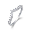 Wholesale Women's Fashion Simple Popular 925 Silver Geometric Moissanite Ring Set With Diamonds
