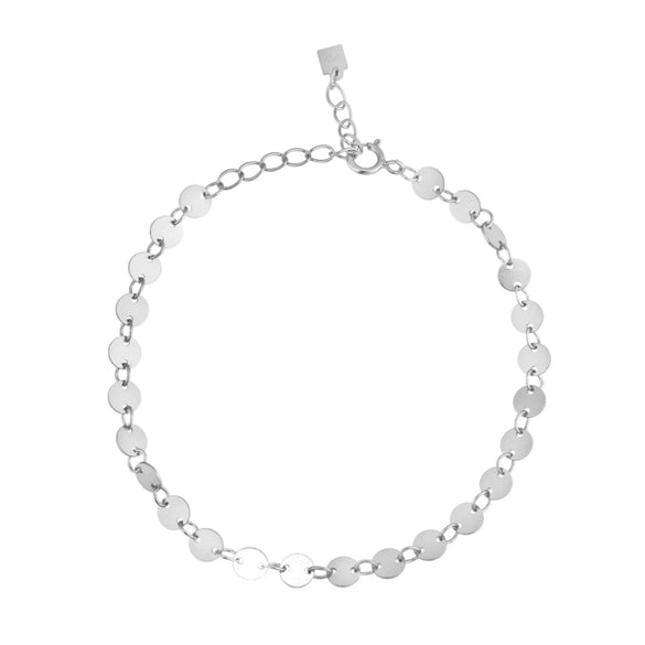 Wholesale Women's Fashion Simple 925 Silver Chain Necklace And Bracelet With Gold And Platinum Electroplating And Diamond Design