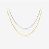Wholesale Women's Fashion Simple 925 Silver Chain Necklace And Bracelet With Gold And Platinum Electroplating And Diamond Design