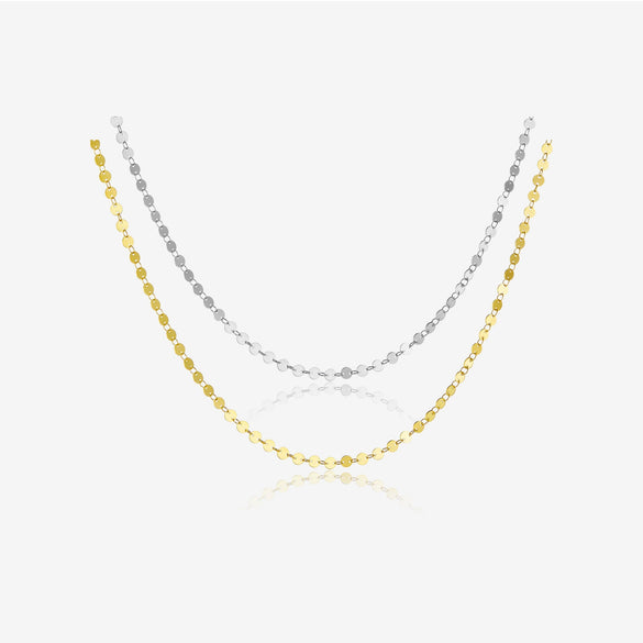 Wholesale Women's Fashion Simple 925 Silver Chain Necklace And Bracelet With Gold And Platinum Electroplating And Diamond Design