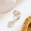 Wholesale Women's Fashion Small Fragrant Copper Ring Inlaid With Pearls And Featuring Flower Design