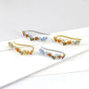 Wholesale Women's Fashion Small Fresh Geometric Multicolor Zircon Earrings Silver Needle Copper