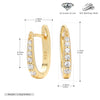 Wholesale Women's Fashion Small Fresh Ushape Microinlay 925 Sterling Silver Diamond Zircon Earrings Jewelry