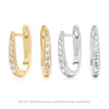 Wholesale Women's Fashion Small Fresh Ushape Microinlay 925 Sterling Silver Diamond Zircon Earrings Jewelry