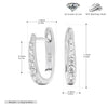 Wholesale Women's Fashion Small Fresh Ushape Microinlay 925 Sterling Silver Diamond Zircon Earrings Jewelry