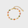 Wholesale Women's Fashion Small Wrinkle Chrysanthemum Stainless Steel Bracelet With Pvdp Furnace Real Gold Treatment