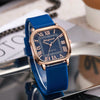 Wholesale Women's Fashion Square Alloy Case Silicone Strap Antique Quartz Watch With Roman Scale