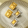 Wholesale Women's Fashion Square Titanium Steel And Stainless Steel Electroplated Earrings