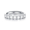 Wholesale Women's Fashion Stacked Ring S925 Silver Moissanite Inlay Geometric Style