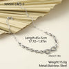 Wholesale Women's Fashion Stainless Steel And Titanium Steel Jewelry Set With Heart Water Drop Bell Patterns Electroplated Infinity Symbol Necklace And Bracelet