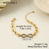 Wholesale Women's Fashion Stainless Steel And Titanium Steel Jewelry Set With Heart Water Drop Bell Patterns Electroplated Infinity Symbol Necklace And Bracelet